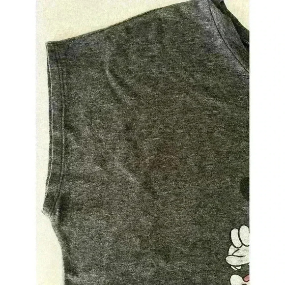 Junk Food Sz M Minnie Mouse Muscle T-Shirt Gray Heather Disney Character Soft - Picture 6 of 9